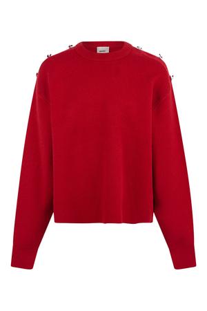 gebreide trui met studs - rood