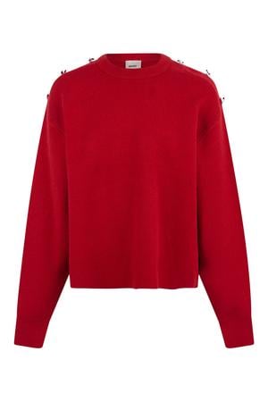 gebreide trui met studs - rood