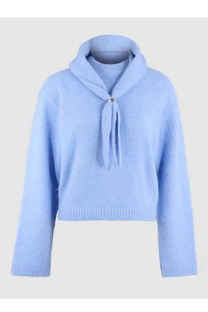 gebreide trui - blauw