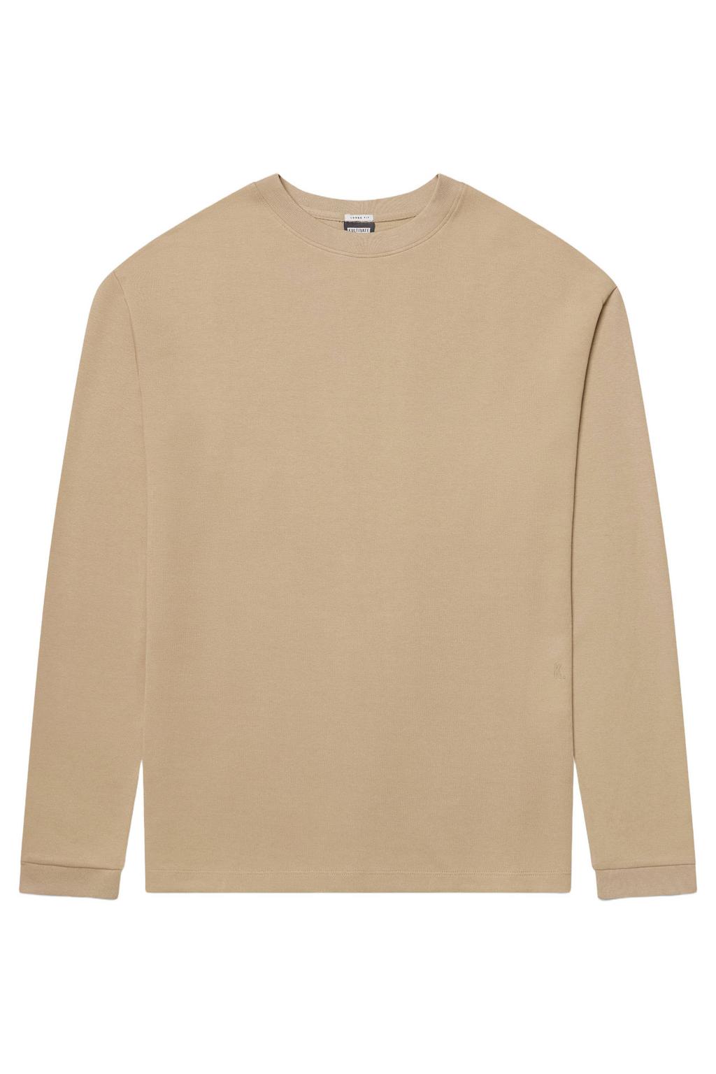 Kultivate relaxed fit longsleeve - camel