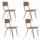 Zuiver eetkamerstoelen Back to School - bruin (set van 4)