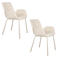 Zuiver eetkamerstoelen Brit met armleuningen - beige (set van 2)
