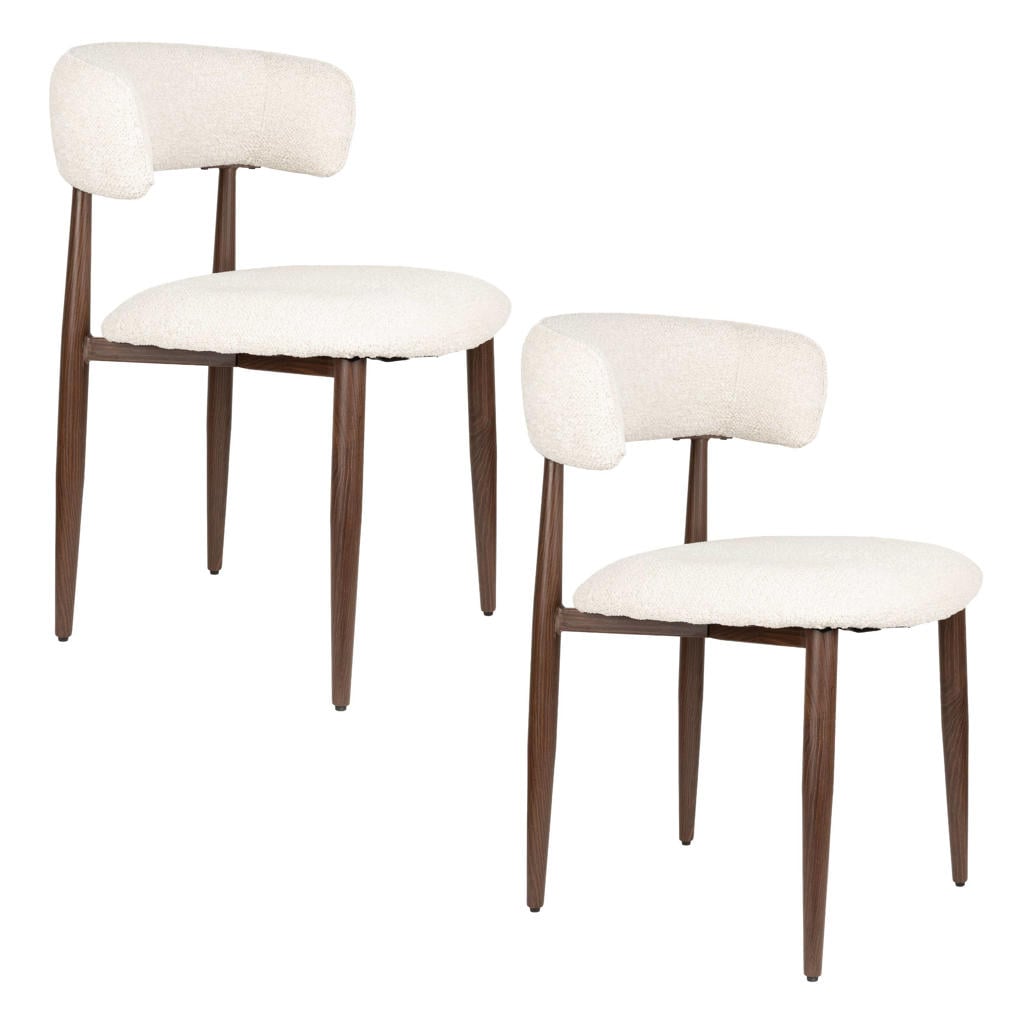 Housecraft Living eetkamerstoelen Stanley - bruin (set van 2)