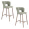 Housecraft Living barkrukken Chelsea zithoogte 67 cm - groen (set van 2)