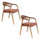 Housecraft Living eetkamerstoelen Melody met armleuningen - rood (set van 2)