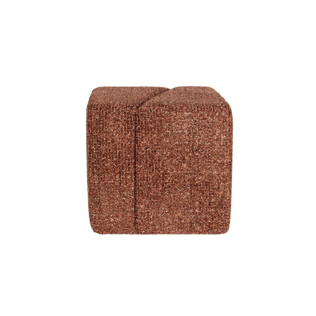 Housecraft Living rechthoekige poef Dance Terra - terracotta