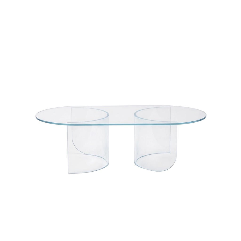 FEST Amsterdam ovale glazen salontafel Plateau - transparant