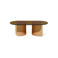 FEST Amsterdam Plateau Amber ovale glazen salontafel - bruin