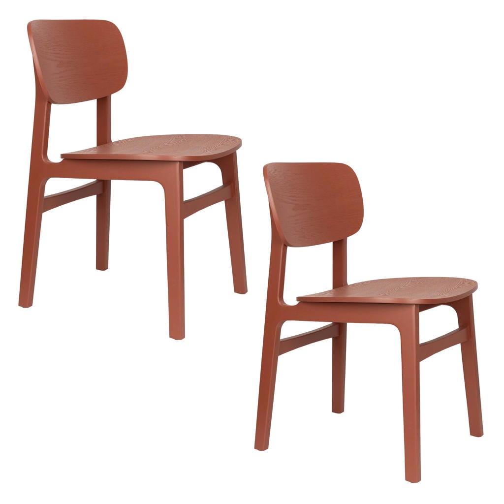Zuiver eetkamerstoelen Fleur - rood (set van 2)