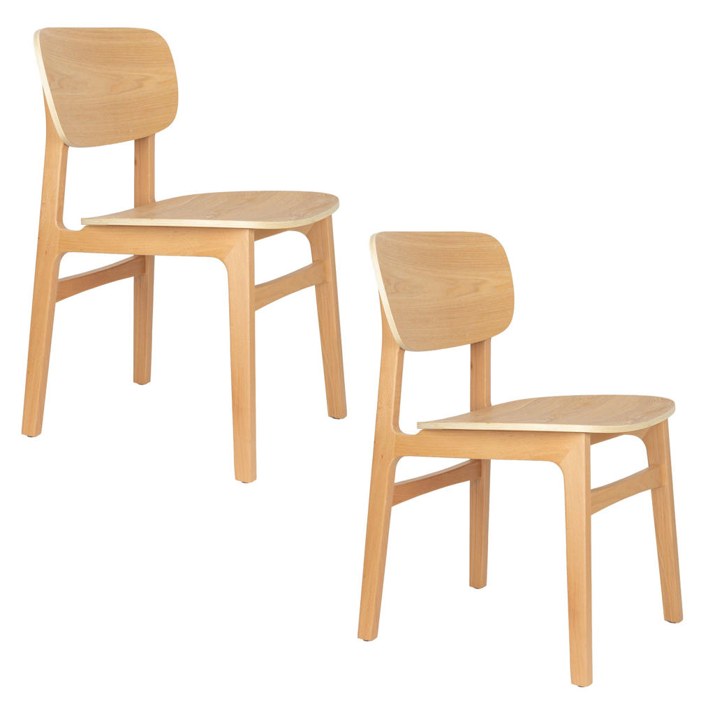 Zuiver Fleur eetkamerstoelen - beige (set van 2)
