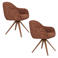 Housecraft Living draaibare eetkamerstoelen Batoul met armleuningen - rood (set van 2)