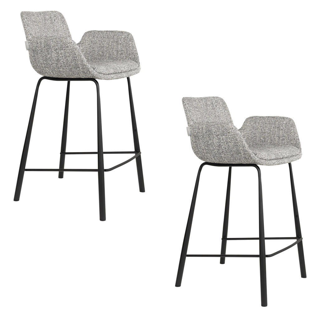 Zuiver barkrukken zithoogte 67,5 cm - grijs (set van 2)