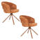 Housecraft Living draaibare eetkamerstoelen Marjolein met armleuningen - rood (set van 2)