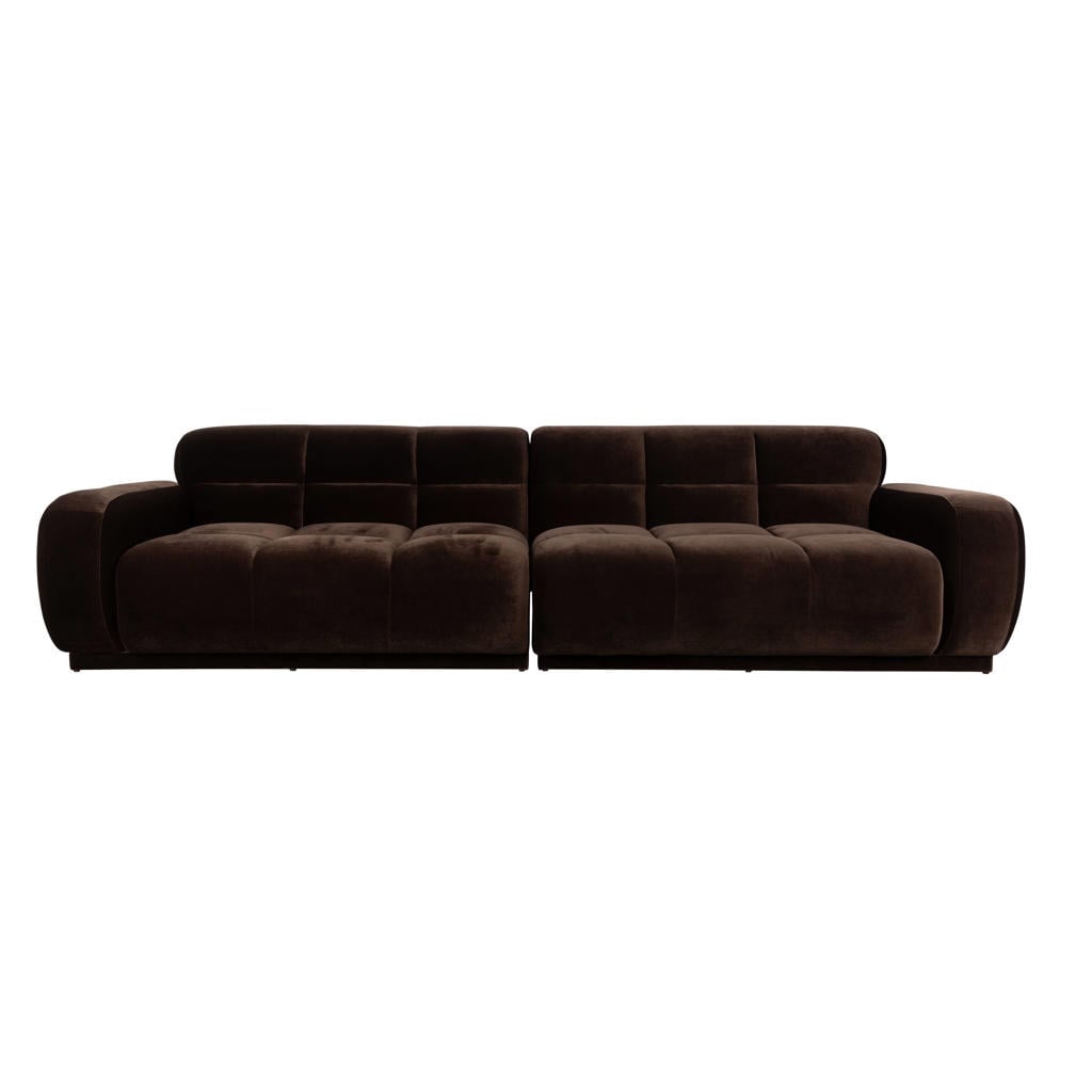 Zuiver bank Hazel 4,5-zits - bruin