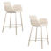 Zuiver barkrukken Brit zithoogte 67,5 cm - beige (set van 2)