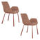 Zuiver eetkamerstoelen Brit met armleuningen - rood (set van 2)