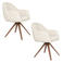 Housecraft Living draaibare eetkamerstoelen Batoul met armleuningen - beige (set van 2)