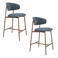 Housecraft Living barkrukken Claes zithoogte 65 cm - blauw (set van 2)