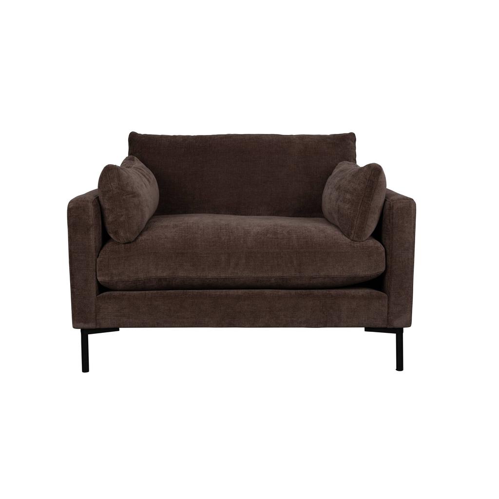 Zuiver fauteuil Summer Loveseat met armleuningen - donkerbruin