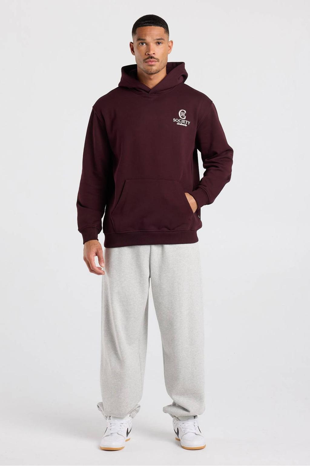 America Today relaxed fit hoodie met backprint - rood