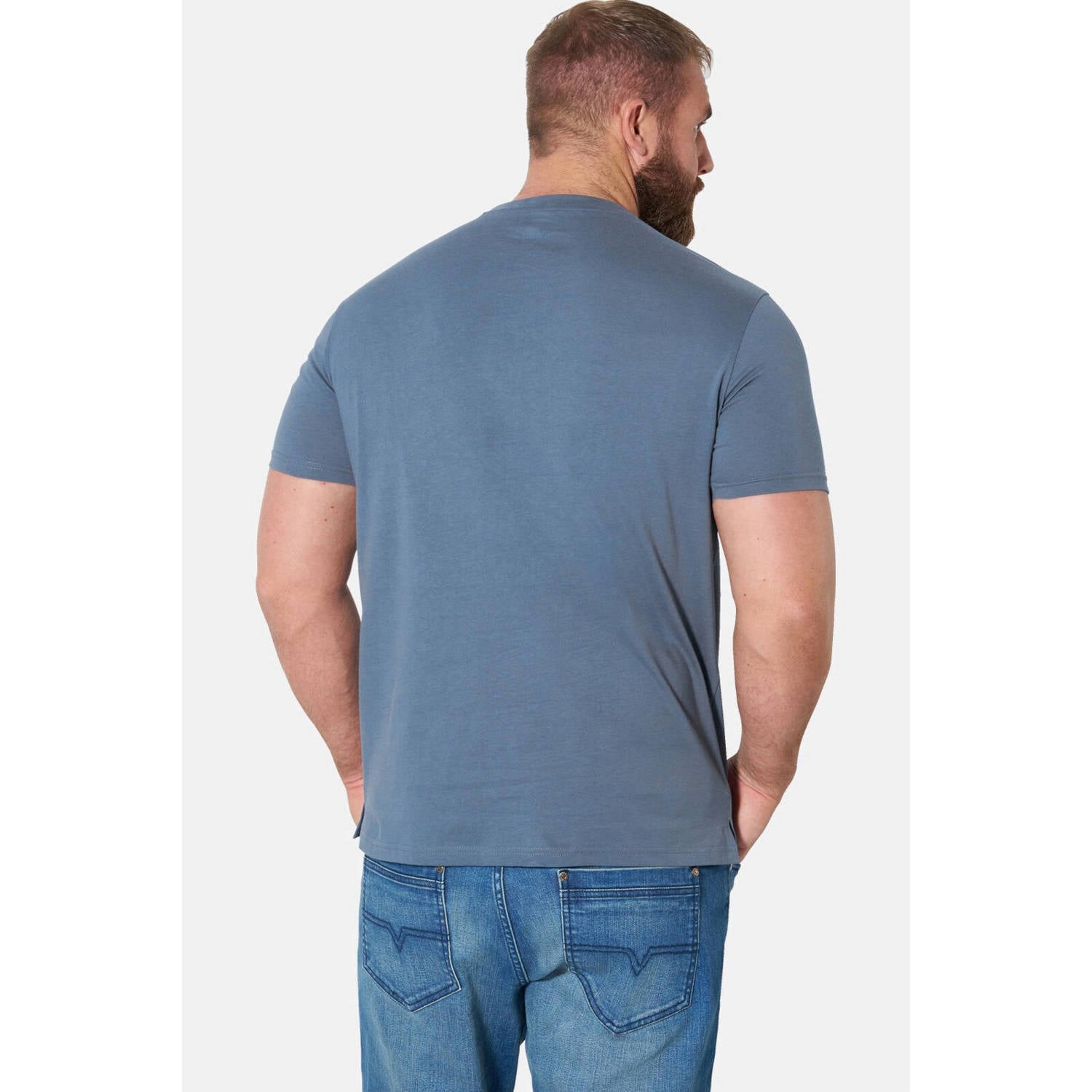 Jan Vanderstorm Plus Size polo blauw