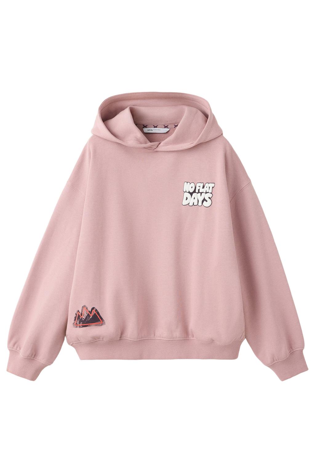 Mango Kids sweater met backprint - pastelroze
