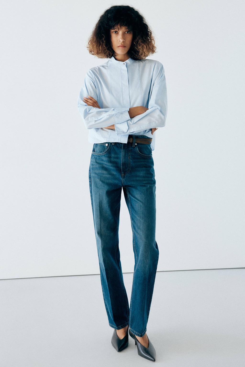 Mango blouse - lichtblauw