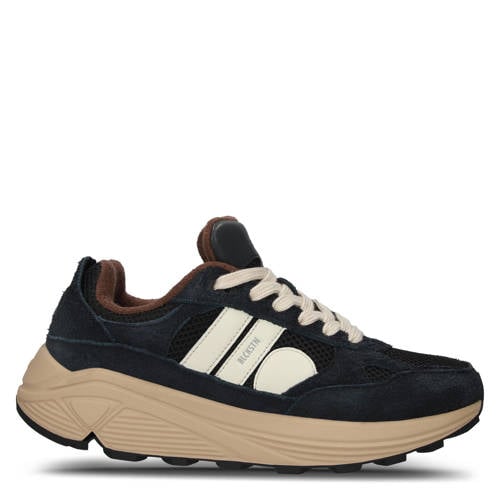 Blackstone V-Riley Navy Suede runner sneaker dark blue