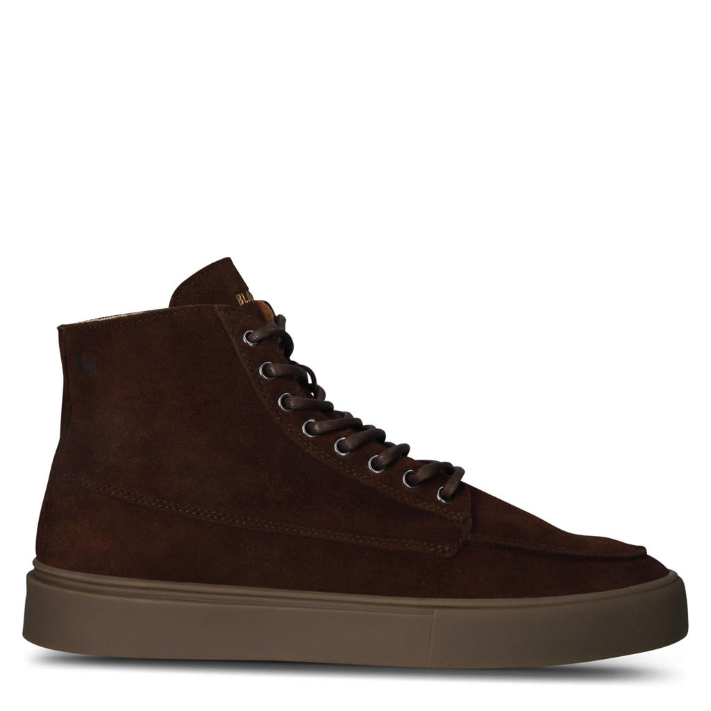 Blackstone Ruby Eero - Zipper - Coffee Bean - Suede sneaker (high) dark brown