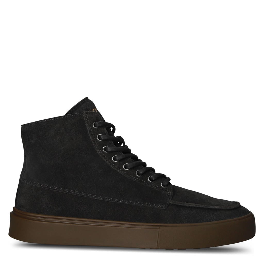 Blackstone Ruby Eero - Zipper - Bitumen - Suede sneaker (high) dark grey