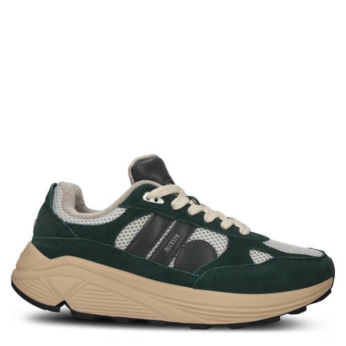 Blackstone V-Riley Scarab Suede runner sneaker dark green
