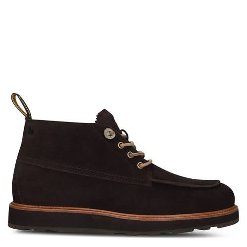 Blackstone Perido Asher Mid Mole Suede lace-ups dark brown