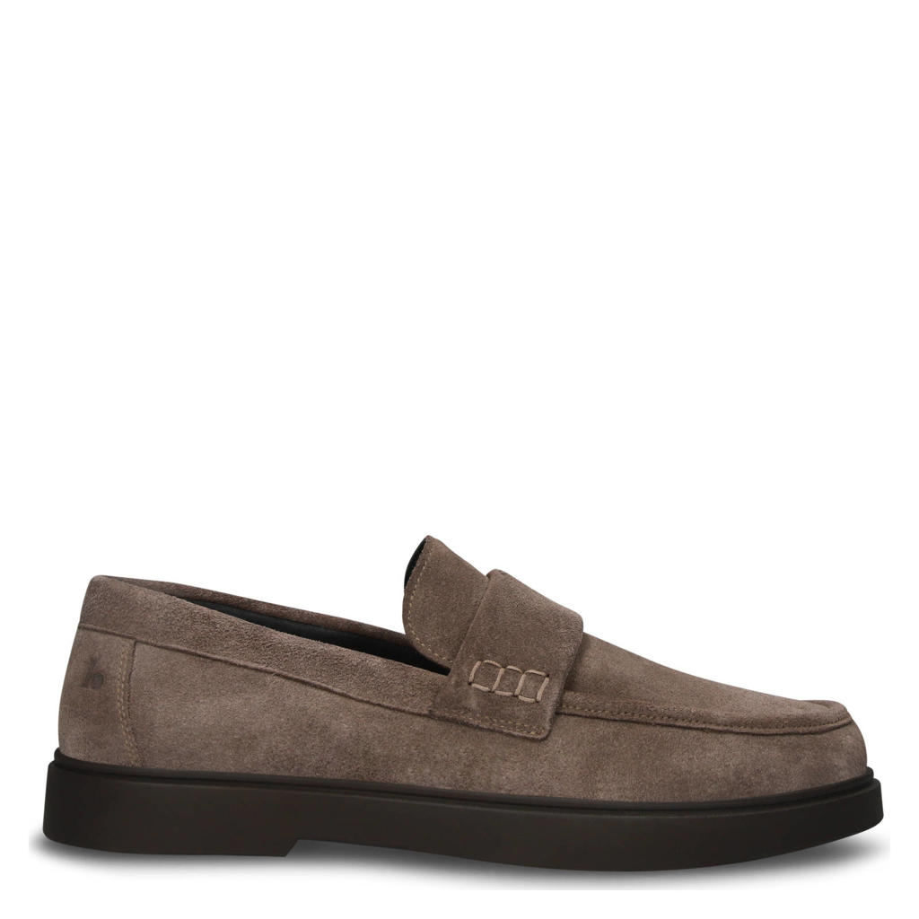 Blackstone Pave Gavin - Almond - Suede slip-ons brown