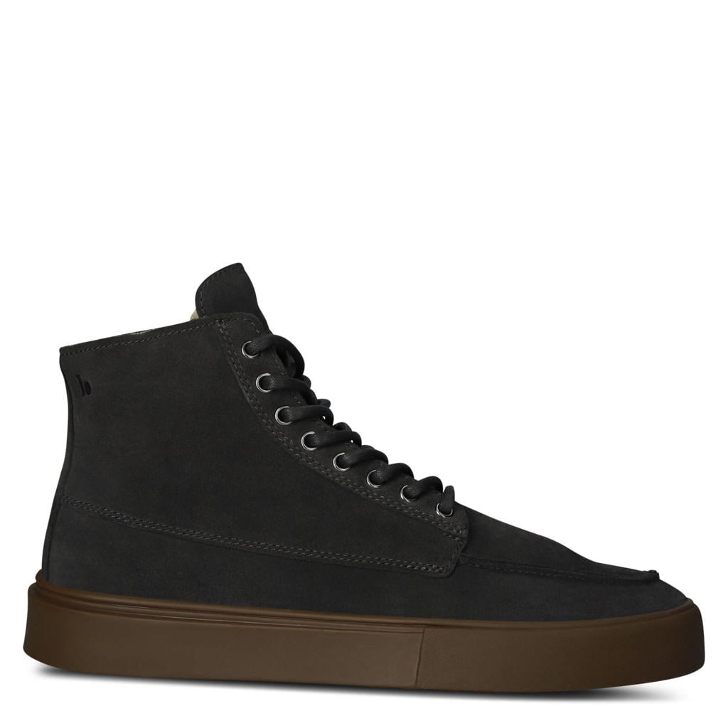 Blackstone Ruby Eero - Zipper - Bitumen - Suede sneaker (high) dark grey