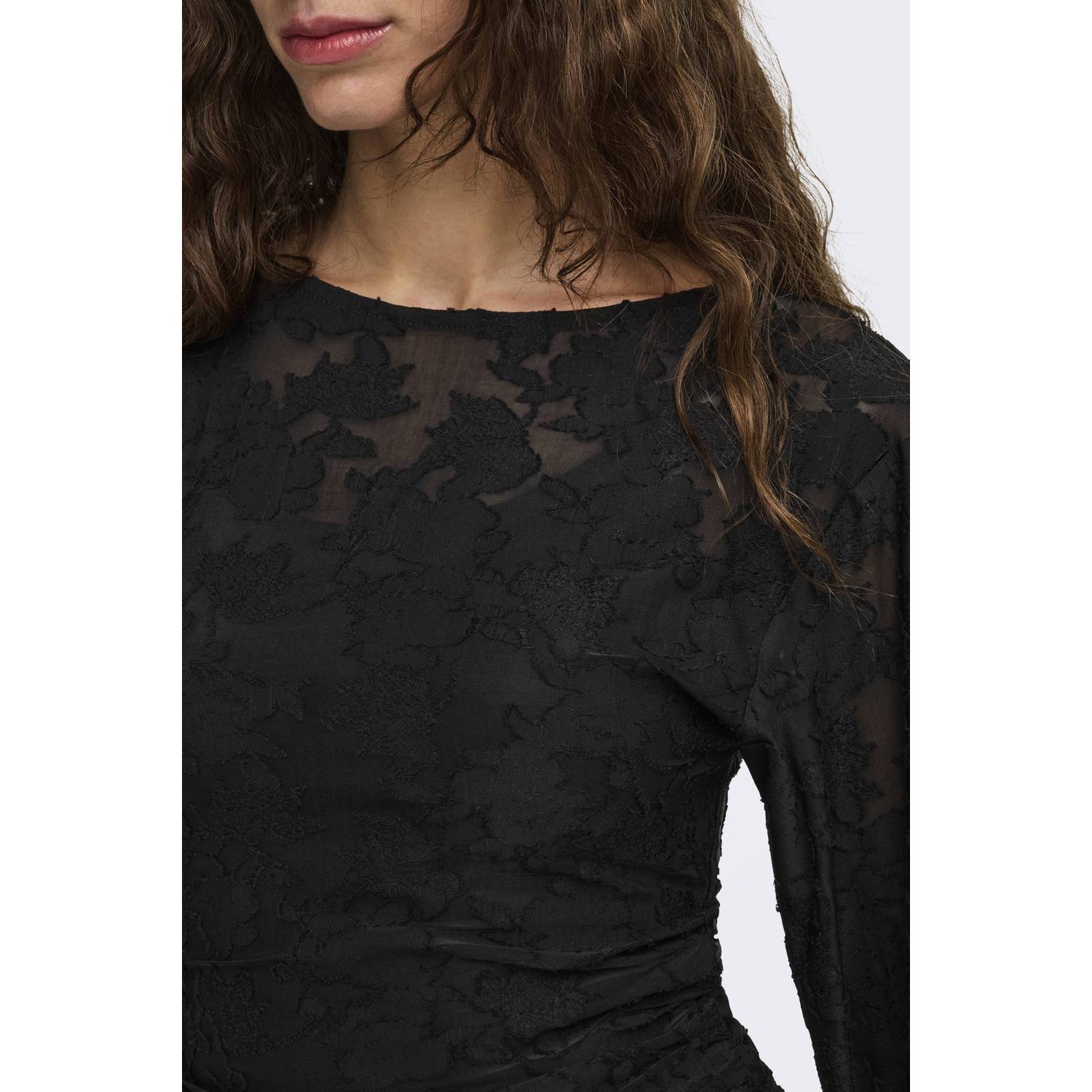 ONLY gebloemde top zwart