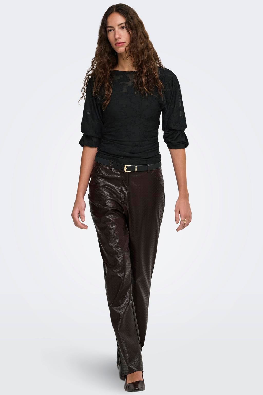 ONLY gebloemde top - zwart
