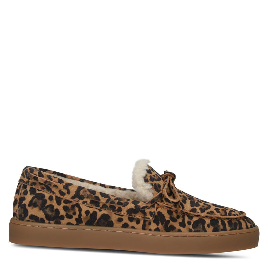 Blackstone Sierra Aster - Leopard - Suede slip-ons brown