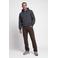 Shoeby regular fit gemêleerde hoodie met borduursels - donkergrijs