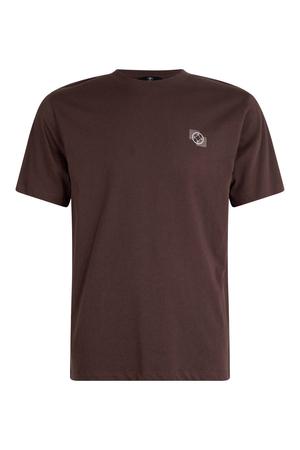relaxed fit T-shirt - donkerbruin