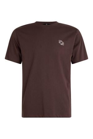 relaxed fit T-shirt - donkerbruin