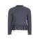 Shoeby metaal gestreepte top met peplum en ruches - grijs