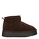 Poelman Eliza suède enkelboots met plateauzool - donkerbruin