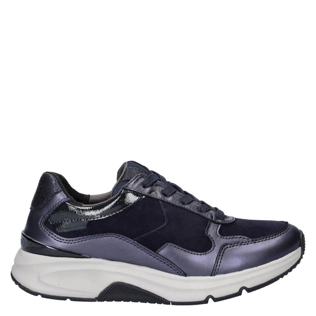 Gabor Rollingsoft leren sneakers - donkerblauw