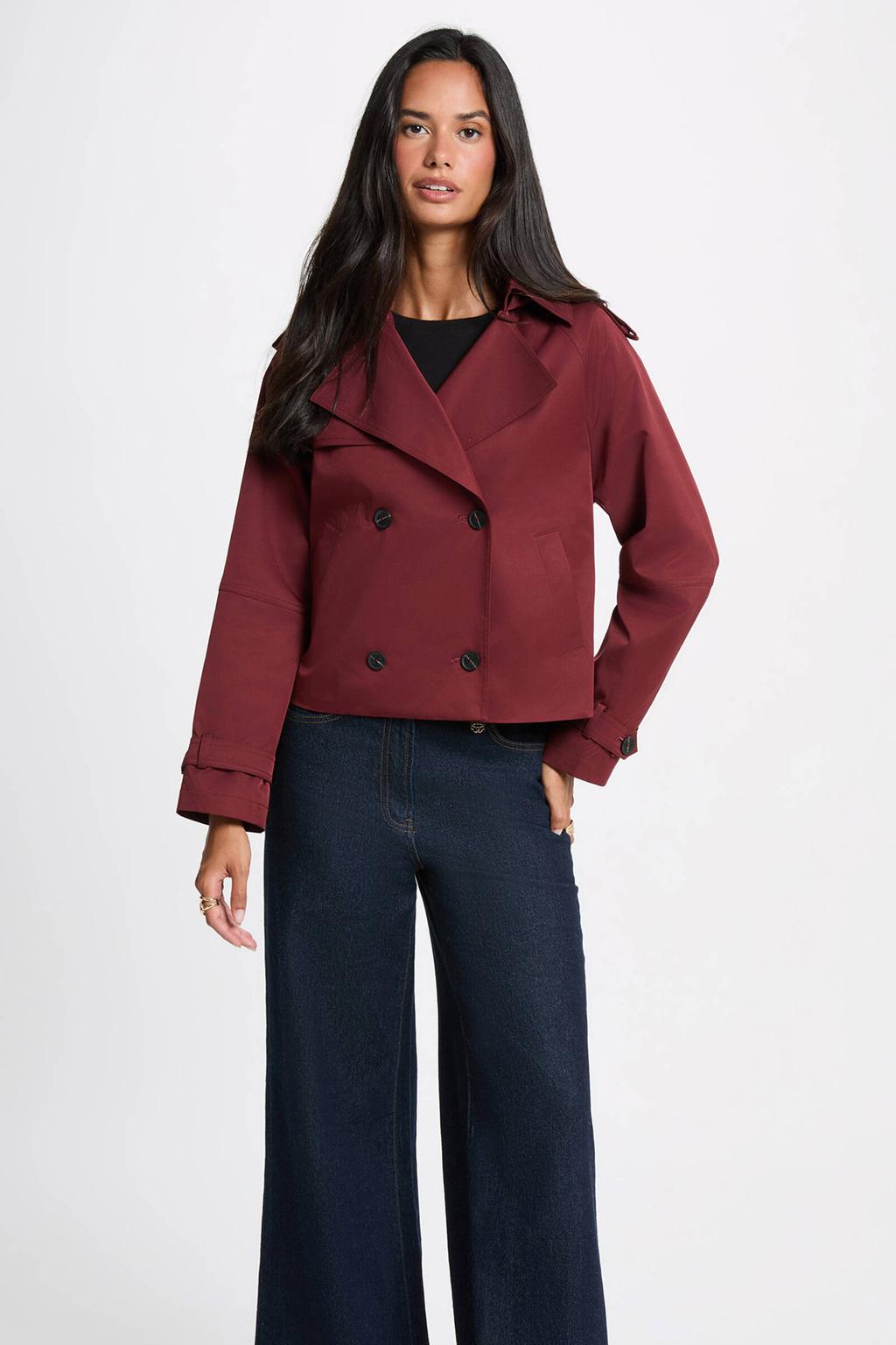 Morgan trenchcoat - donkerrood