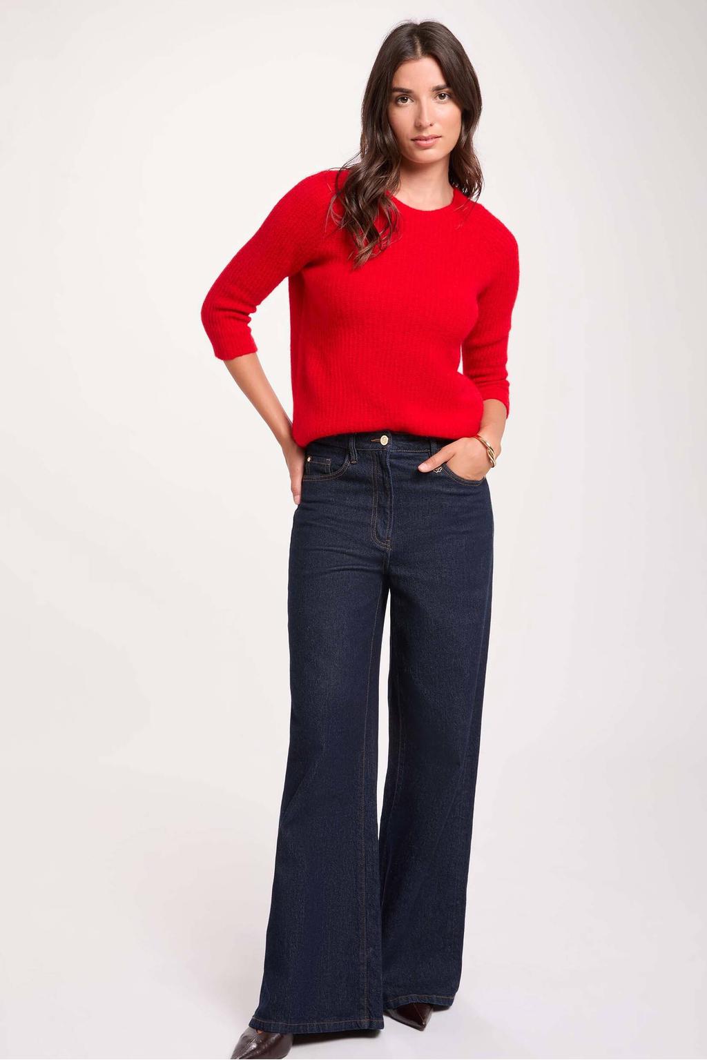 Morgan gebreide trui met wol - rood