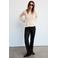 Mango gebreide trui met peplum - beige