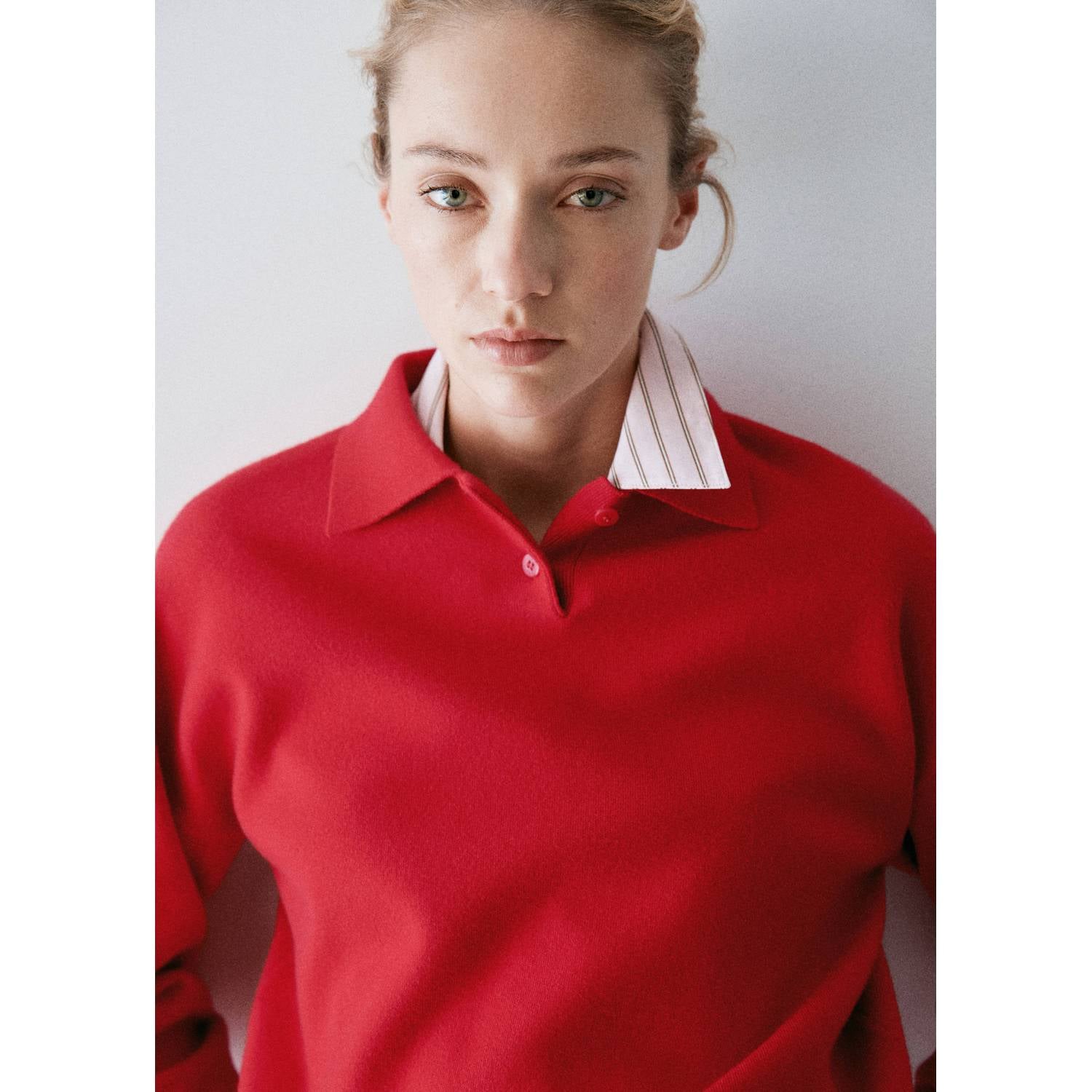 Mango gebreide trui rood