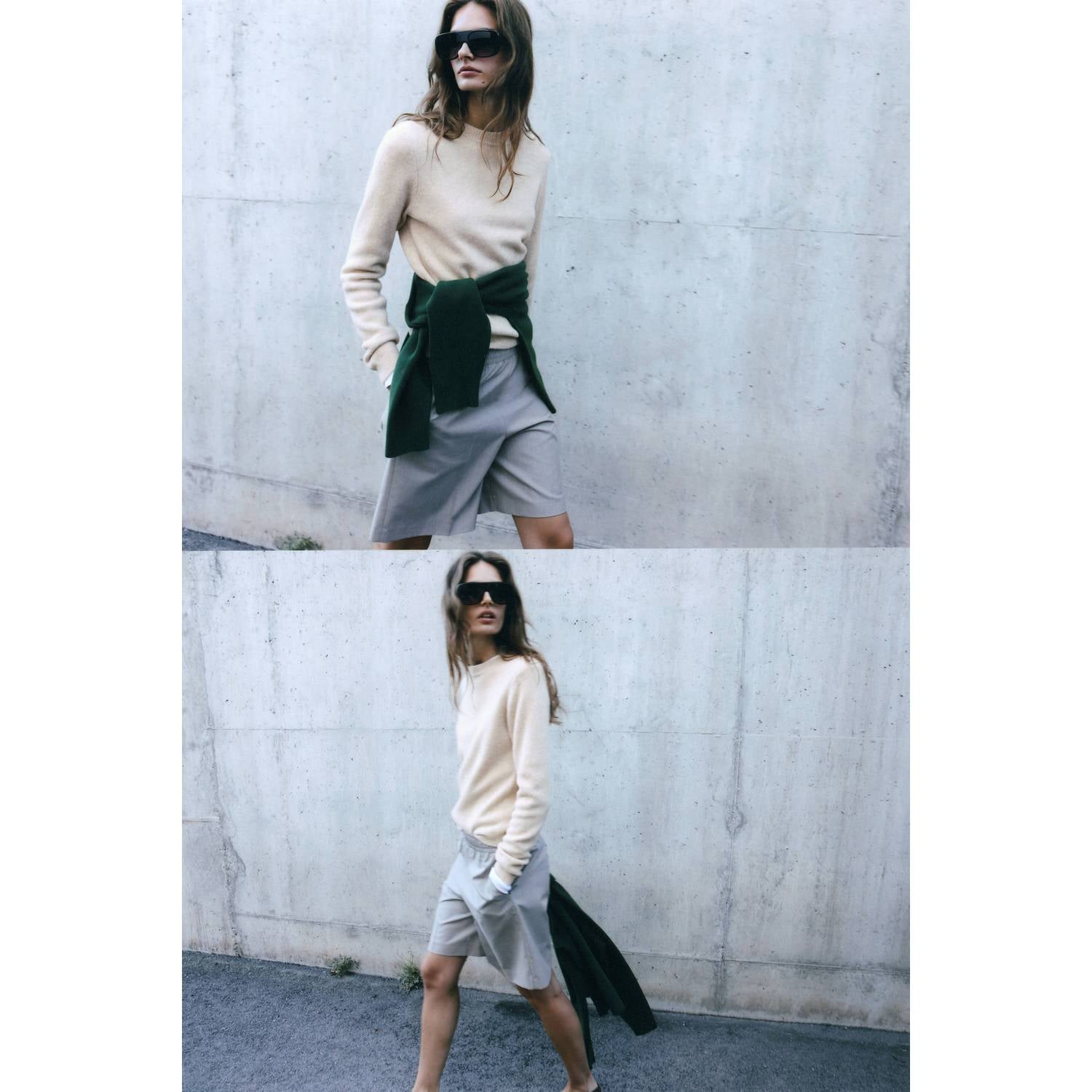 Mango gebreide trui met wol beige