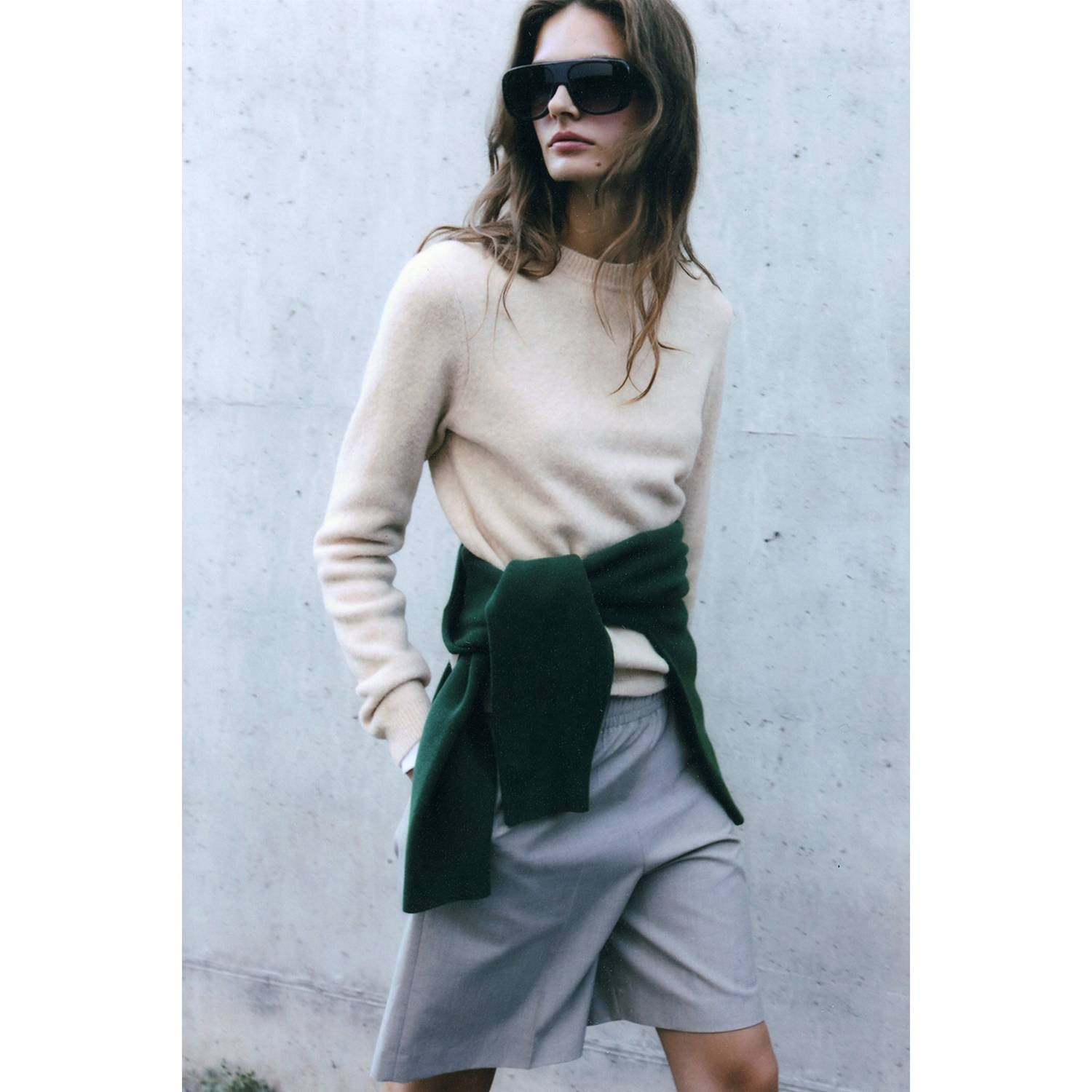 Mango gebreide trui met wol beige