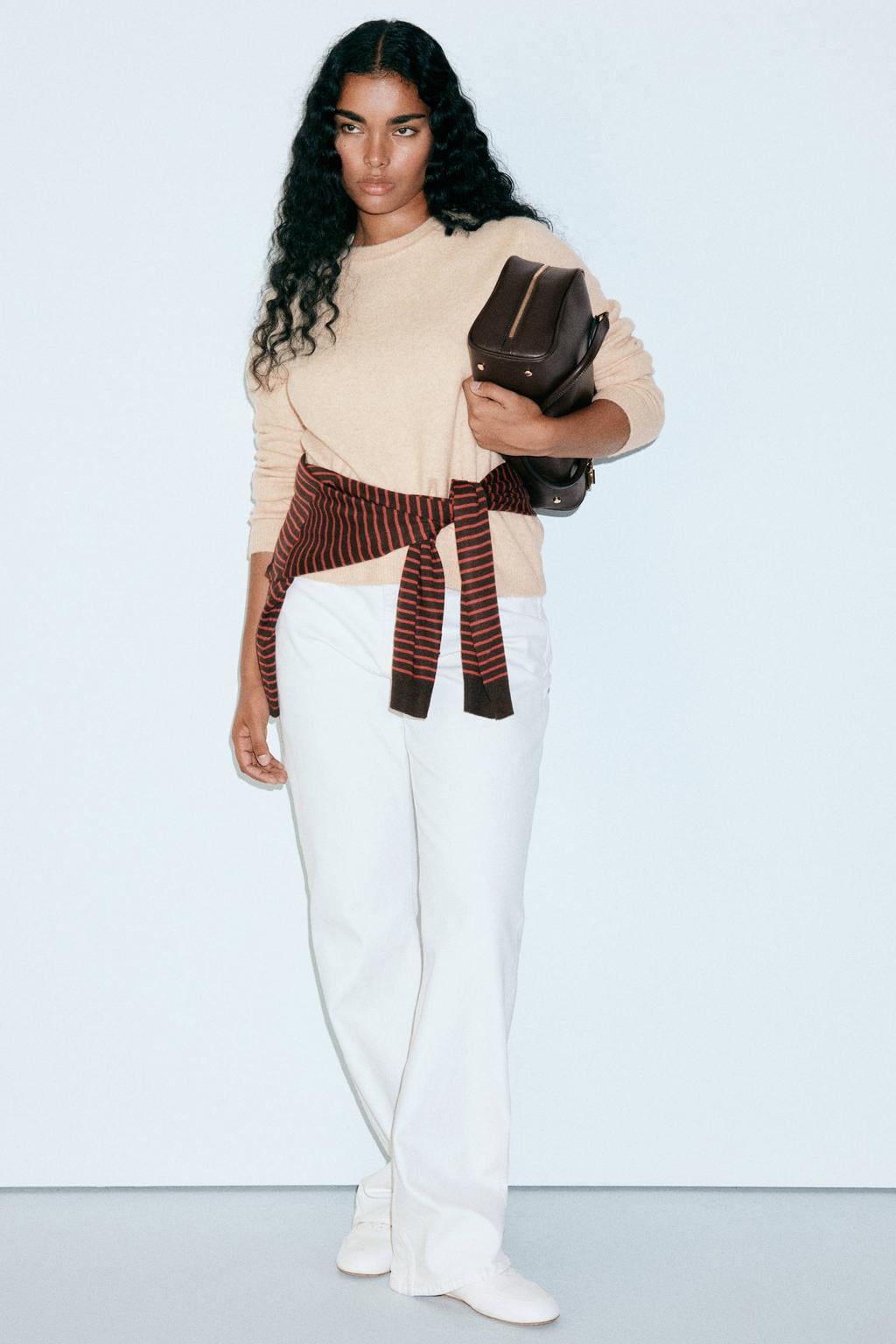 Mango gebreide trui met wol - beige
